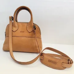 BREE　ショルダーバッグ　ハンドバッグ　２WAY　ヌメ革　キャメル　レザーのサムネイル