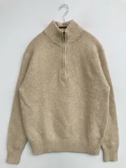 UNIQLO ユニクロ ニット/セーター S ベージュ ウール・ニット ニット ナイロン 無地 ミドル丈 長袖 タートルネック/ハイネック レディース