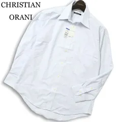 【新品 未使用】 CHRISTIAN ORANI クリスチャンオラーニ 通年★ 長袖 ストライプ シャツ ワイシャツ Sz.40-82 メンズ