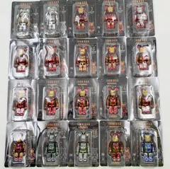 ♪) Happyくじ BE＠RBRICK MARVEL Infinity SAGA IRON MAN アイアンマン ベアブリック賞 全20種セット [80]