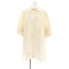 エトレトウキョウ ETRE TOKYO 24SS コットンボザムシャツ ブラウス 五分袖 チュニック丈 F アイボリー /AT ■OS ■PNのサムネイル