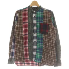 ティグルブロカンテ TIGRE BROCANTE シャツ 綿 マルチカラー チェック柄 パッチワーク 長袖 /AUのサムネイル