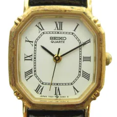 セイコー SEIKO 7321-5130 腕時計 ウォッチ クォーツ レザーベルト ローマン ゴールド色 ■GY11 /MQ