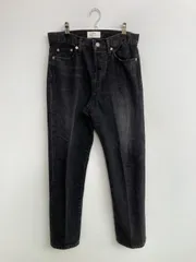 BEAUTY&YOUTH UNITED ARROWS ビューティアンドユースユナイテッドアローズ デニムパンツ M ブラック フルレングス 無地 スタンダード テーパード レギュラー ヴィンテージ レディース