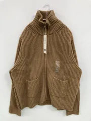 UNIQLO U ユニクロユー ニット/セーター 3XL ブラウン ウール・ニット ナイロン 無地 ミドル丈 長袖 タートルネック/ハイネック レディース