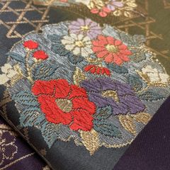 g*-様 名古屋帯 紅型染 正絹 中古 縮緬 so516 - メルカリ