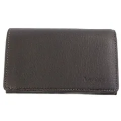アクアスキュータム AQUASCUTUM カードケース 名刺入れ 二つ折り レザー ロゴ 裏地 ハウスチェック 茶 ブラウン 0309のサムネイル