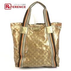 GUCCI グッチ インプリメ トートバッグ GG柄 ゴールド シェリー - メルカリ