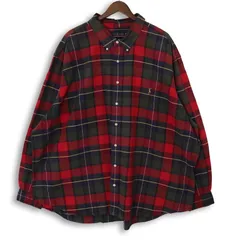 特大 超大きいサイズ メンズUS-4XL BIG ラルフローレン 長袖ボタンダウンシャツ オックスフォード地 チェック柄 RALPH LAUREN hsc-1138