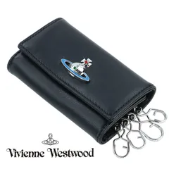 ヴィヴィアンウエストウッド Vivienne Westwood キーケース 4連 スマートキーケース メンズ レディース ナッパレザー 本革 キーリング ブラック 51020001
