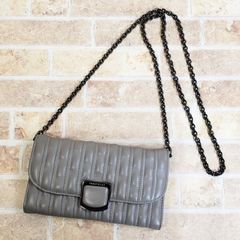 極美品 Longchamp ブリオッシュ ダブルチェーンショルダーバッグ レザー 極美品 Longchamp ブリオッシュ ダブルチェーンショルダーバッグ