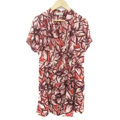 メルローズ MELROSE ワンピース ミニ丈 半袖 総柄 テラコッタ /YM20のサムネイル