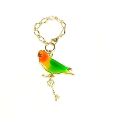 ボタンインコ バッグチャーム 小鳥 鳥グッズ 4743