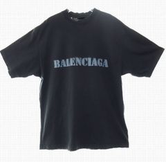 極美品 2023✨BALENCIAGA ステンシルロゴ ダメージ加工 Tシャツ - メルカリ