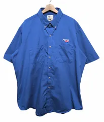 USA製 RIVERSIDE Pepsi ペプシ 企業ロゴ刺繍 半袖ワークシャツ ブルー 2XLのサムネイル