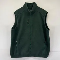 古着 エルエルビーン L.L.Bean ベスト フルジップ ワンポイント刺繍ロゴ フリース L  グリーン系 メンズのサムネイル