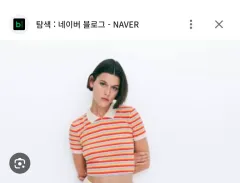 ZARA ストライプ ハーフジップ 半袖ニット