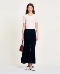(新品) 25SS SANDRO サンドロ 半袖 カーディガン 白のサムネイル