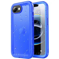 【新品】 SPORTLINK iPhone 16e 用 防水ケース - iPhone 17e ケースIP68規格防水等級 防雪 防塵 耐衝撃 360°全面保護 ワイヤレス充電 フェイスID 認証対応 カメラ調整ボタン 操作便利 超薄型 ストラップ付きアイフォン