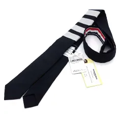 未使用品 トムブラウン THOM BROWNE 平織り 4-BAR クラシック ネクタイ ウール MNL001A-06146-415 ネイビーのサムネイル