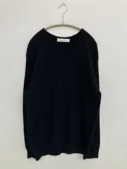 green label relaxing グリーンレーベルリラクシング ニット/セーター L ブラック ウール・ニット ナイロン 無地 ミドル丈 長袖 クルーネック(丸首) レディース