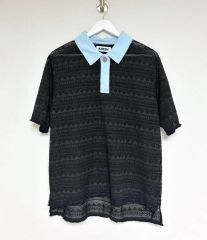 完売品】アリソンブラウン フリルポロシャツネイビー 紗栄子さん