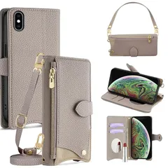 【新品】 手帳型 ケース 革 レザー for iPhone XS MAX ショルダー スマホケース スマートフォンケース 対応 アイフォン