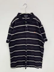Ralph Lauren ラルフローレン ポロシャツ XL ネイビー ボーダー柄 ワンポイント 半袖 メンズ