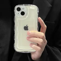 【新品】 Sakanana 兼用 スマホケース iPhone 17 Pro ケース ウェーブ 韓国 クリア おしゃれ SNSで話題 アクスタ収納 人気 シャカシャカケース 透明 可愛い シンプル ソフトケース 滑り止め 耐衝撃 ストラップホール付き アイフ 1