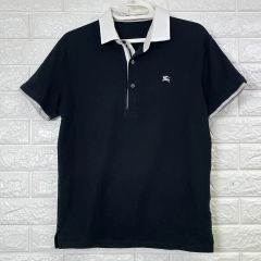 Burberry ネイビー コットンポロシャツswag yokosquad - メルカリ