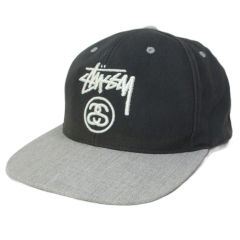 Stussy Supreme ベースボールキャップ グレー/ブラック - メルカリ