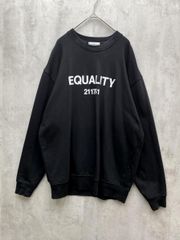 ギルダン スウェット 英字 M 黒 綿 クルーネック 長袖 裏起毛 