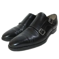 バリー BALLY スクリーブ SCRIBE ダブルモンク ビジネスシューズ ブラックカーフシャイニー 革靴 約27cm  US9  EU8  FR42 黒 ブラック /Xのサムネイル