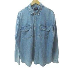 フィアオブゴッド Fear of God JEANS デニムシャツ 長袖 ヴィンテージ加工 ドロップショルダー M 青 ブルーのサムネイル