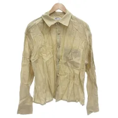 ザラ ZARA 長袖シャツ カジュアル シワ加工 S ベージュ /GV