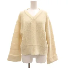 フレディ エミュ fredy emue 24AW ブークレニット Vネック プルオーバー 38 アイボリー系 /UOのサムネイル