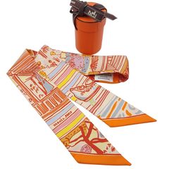 HERMES エルメス ツイリー ボルデュック リボン柄 ホワイトxブラック
