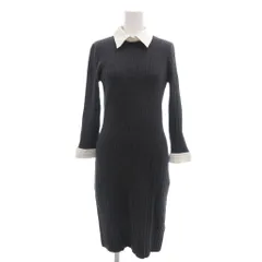 ローレンラルフローレン LAUREN RALPH LAUREN ケーブルニット ワンピース S グレー ひざ丈 /UO