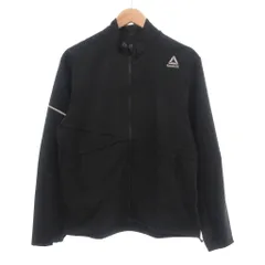 リーボック Reebok ランニング ジャケット ジップアップ ロゴ M 黒 /UO