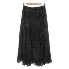 グリーンレーベルリラクシング ユナイテッドアローズ green label relaxing 美品 プリーツスカート ドット 黒 ブラック /MG