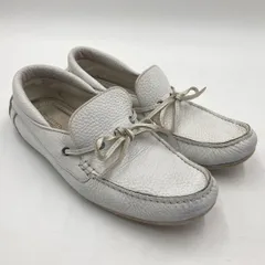 BOTTEGA VENETA ボッテガヴェネタ レザー モカシン ホワイト シューズ 26.5cm イタリア製のサムネイル