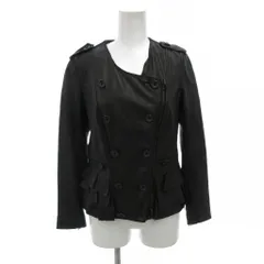 3.1 フィリップリム 3.1 phillip lim ライダースジャケット 革ジャン レザー フリル ダブル エポレット 0 黒 ブラック /FFのサムネイル