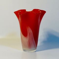 マルティグラス 昭和レトロ フリルエッジ 花瓶 - メルカリ