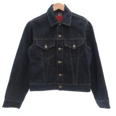 ピーピーエフエム PPFM 美品 デニムジャケット Gジャン 裏地花柄 インディゴブルー /MGのサムネイル