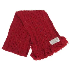 INVERALLAN インバーアラン 茶タグ HANDKNIT MUFFLER ハンドニット マフラー レッド系【中古】のサムネイル