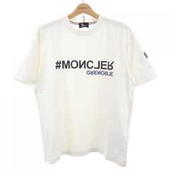 希少☆ モンクレール ガムブルー ロゴ L ホワイト Tシャツ 5S444 