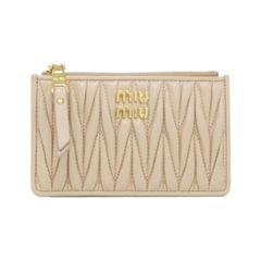 新品 miumiu ミュウミュウ ビジュー レザー がま口 コインケース