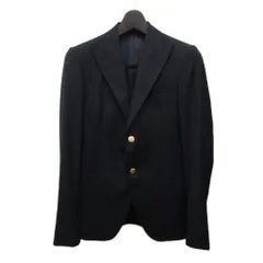 麻布テーラー azabu tailor SUPER 110'S VITALE BARBERIS CANONICO 美品 テーラードジャケット ブレザー 金ボタン 紺 ネイビー 約M ■IBO91のサムネイル