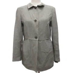 ジルサンダー JIL SANDER ウールジャケット ハーフコート カシミヤ混 38 グレー ■IBO93のサムネイル