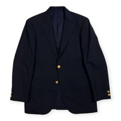 ポロラルフローレン コットン 紺ブレザー ネイビージャケット 38
